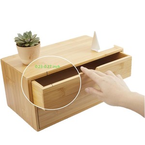 Bamboo Desktop <b>Storage</b> <b>Box</b> With <b>Drawers</b> 18L Office Organizer For Home And Office Use - Product Image 5