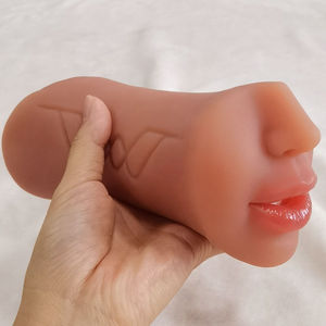 Gola profonda sesso orale 3-in-1 TPE masturbatore realistico doppio foro bocca anale giocattoli sessuali per uomini uomini uomini orali masturbazione - Product Image 2