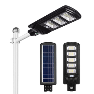 Aixuan <span class=keywords><strong>Farola</strong></span> Solar comercial impermeable <span class=keywords><strong>50W</strong></span> 100W 150W 200W 250W 300W Lampadaire Solaire lámpara <span class=keywords><strong>Led</strong></span> para exteriores Luz de calle Solar - Product Image 1