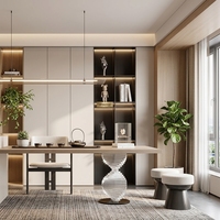 Armoire murale encastrée flottante en composite pour chambre à coucher, penderie murale complète avec décoration végétale suspendue