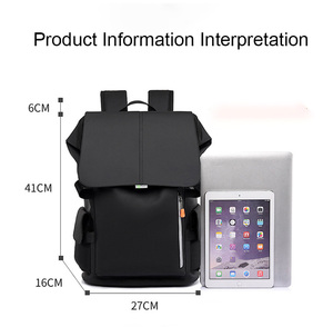 Custom New Trending Fashion Sport Casual Waterproof Backpack 15.6 Inch Laptop <b>Bag</b> <b>Men</b> Zipper Closure Outdoor School Backpack - Product Image 6
