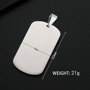 Nhà máy thép không gỉ <span class=keywords><strong>Pet</strong></span> ID nhãn khắc laser in ấn trống chất liệu mặt dây chuyền Keychain Dog Tag chủ đề - Product Image 3
