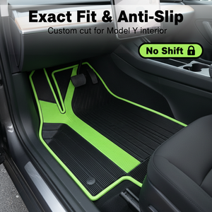 Juego Completo de 2 Piezas de Accesorios Interiores de Látex con Rayas Perforadas con Aguja para Tesla Model Y Facelift, 10 mm de Grosor, Fáciles de Limpiar, 1 Año de Garantía - Product Image 3