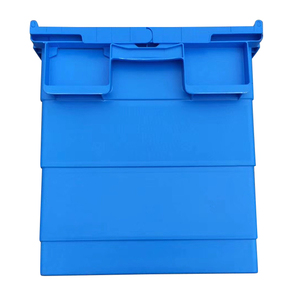 QS-contenedor de plástico con tapa, contenedor móvil apilable, caja de almacenamiento para transporte - Product Image 4