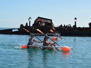 Kayak de tourisme de luxe transparent en <span class=keywords><strong>PC</strong></span>/ABS, écologique, avec pare-soleil, design portable, pour 1-2 personnes, idéal pour les activités nautiques en mer et en lac. - Product Image 5