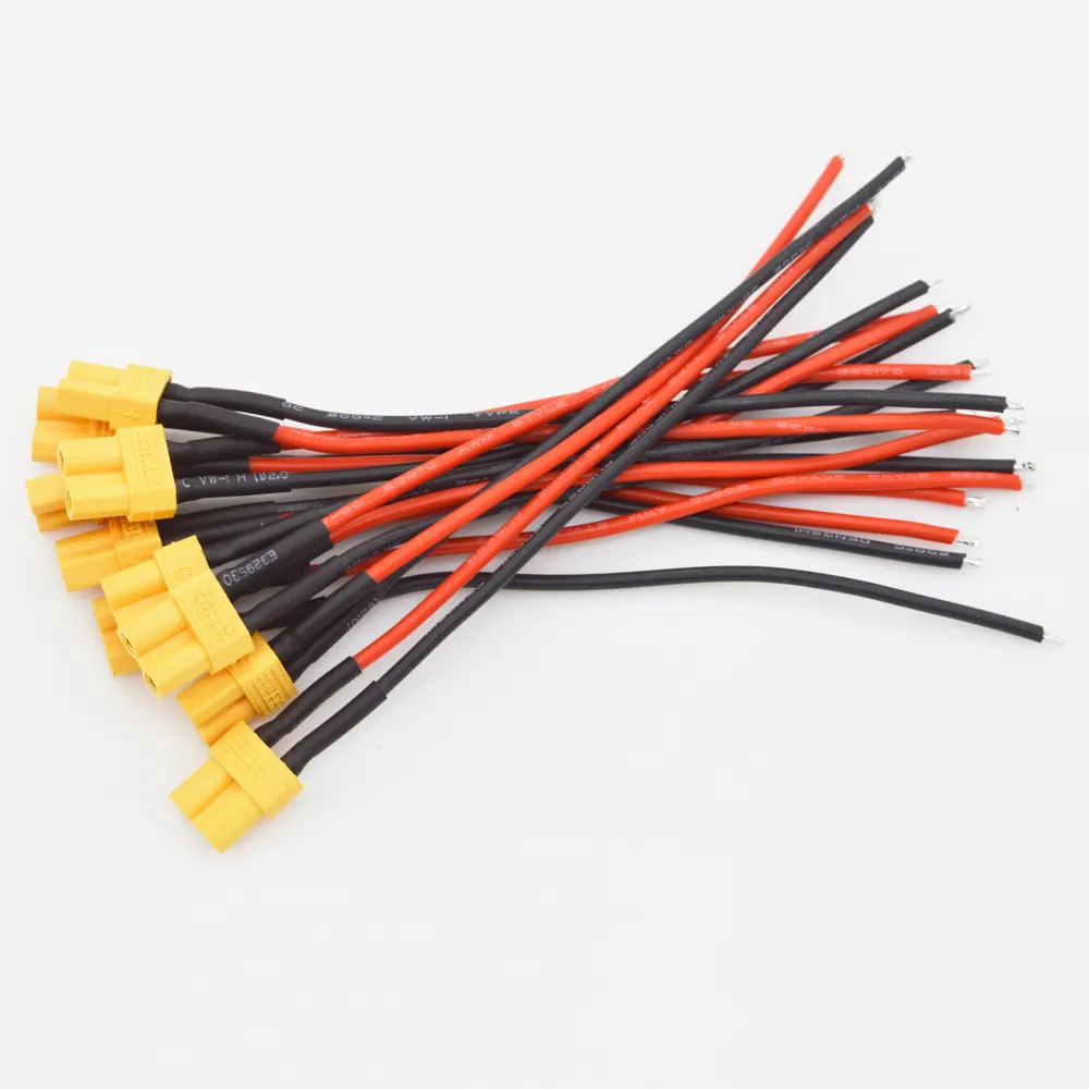 OEM Li-ion Battery Charger Connector High Strand Silicone Cable XT30 XT60 XT90 Charger Cable for RC LiPo Battery FPV Drone