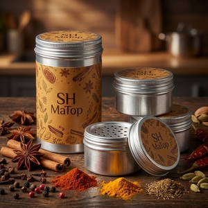 Boîtes en aluminium de 60 ml avec couvercle transparent <span class=keywords><strong>pour</strong></span> épices - Product Image 4