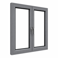 Ventana Abatible de Aluminio Personalizada con Doble Acristalamiento, Antirrobo, Diseño Moderno y Simple, Marco Estrecho, Ventana de Balcón, Ventanas para Casa