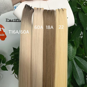 100% <span class=keywords><strong>extension</strong></span> <span class=keywords><strong>per</strong></span> <span class=keywords><strong>capelli</strong></span> con trama geniale invisibile vergine russa sottile e vergine russa - Product Image 3