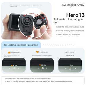 Filtre CPL ND en alliage d'aluminium pour <span class=keywords><strong>GoPro</strong></span> Hero 13/12/11/10/9, filtre polarisant étanche pour la photographie avec caméra d'action - Product Image 4