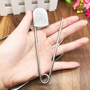 Grandes épingles de sûreté, grandes épingles de sûreté en acier inoxydable pour le linge robuste, taille 5 pouces (127mm) - Product Image 5