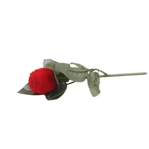 China Fornecedor Nova Chegada Melhor Preço Criativo Rosa Vermelha Flor Anel Caixa Presente Dia Dos Namorados