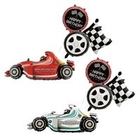 Nouvel ensemble de ballons en aluminium à thème de course automobile de dessin animé, décoration de fête d'anniversaire, roue, moto, thème de course automobile, jouets imprimés unisexes pour enfants