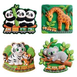 Aimant de réfrigérateur en silicone 3D en forme d'animal de dessin animé, aimant de réfrigérateur en caoutchouc souple PVC, souvenir promotionnel personnalisé par le fabricant - Product Image 2