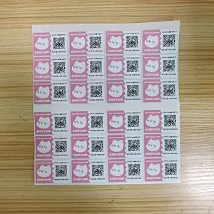 Holographic Label Custom Security Paper Transparent Sheet 3D Printing Vinyl Authenticity QR Code Foil Logo Hologram Sticker