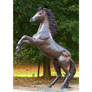 Maßgefertigte Lebensgroße Garten-Pferdestatue Metall Kupfer Messing Bronze Guss-Skulptur - Product Image 3