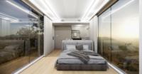 Capsule spatiale de luxe moderne Apple Cabin, maison préfabriquée modulaire, contrôle intelligent, pod de glamping pour complexe hôtelier