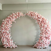 Arche de fleurs artificielles personnalisable, nouveau style, vente directe usine, toile de fond de mariage, arche florale