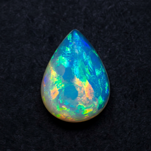 Piedra preciosa de ópalo etíope de color azul natural, forma de pera, pieza única, de alta calidad, para joyería de diseño. - Product Image 1
