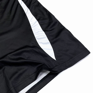 Maillot de football personnalisé noir, coupe et <span class=keywords><strong>couture</strong></span>, séchage rapide, empiècements en mesh, logo brodé, col rond, chemises de football - Product Image 5