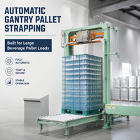 Machine à cerclage de palettes cantilever anti-vibration pour un emballage robuste des palettes empilées de bouteilles en plastique