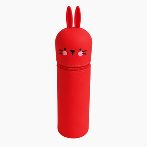 Trousse à crayons extensible en silicone Dino amusant, <span class=keywords><strong>pot</strong></span> à stylos télescopique rétractable avec fermeture éclair, organisateur de papeterie pour enfants et écoliers - Product Image 1