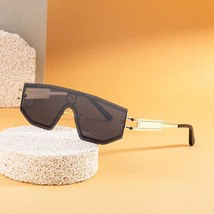 Lunettes de soleil Lyon UV400, monture en plastique noir et métal, verres PC anti-UV, lunettes de sport pour hommes et femmes, cyclisme en plein air - Product Image 4