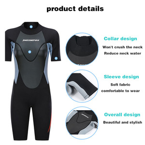 Combinaison humide une pièce courte pour femmes <span class=keywords><strong>maillot</strong></span> de <span class=keywords><strong>bain</strong></span> manches courtes combinaison de surf personnalisée en gros 2/2mm - Product Image 4