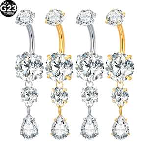 ASTM F136 titanio 14G <span class=keywords><strong>anello</strong></span> <span class=keywords><strong>ombelico</strong></span> con ciondoli pendenti in cristallo Shinning CZ interno filo <span class=keywords><strong>ombelico</strong></span> <span class=keywords><strong>Piercing</strong></span> anelli gioielli - Product Image 1