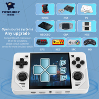 Powkiddy RGB30 Dual Players Console de jeu portable Écran de 4 pouces Système lisse Jeu rétro Communication Wi-Fi Cadeaux de Noël