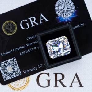 Pierre brute <span class=keywords><strong>de</strong></span> moissanite blanche taille radiant 5 carats 9x11mm, clarté DEF/GH VVS, taille brillant, pierre libre - Product Image 3