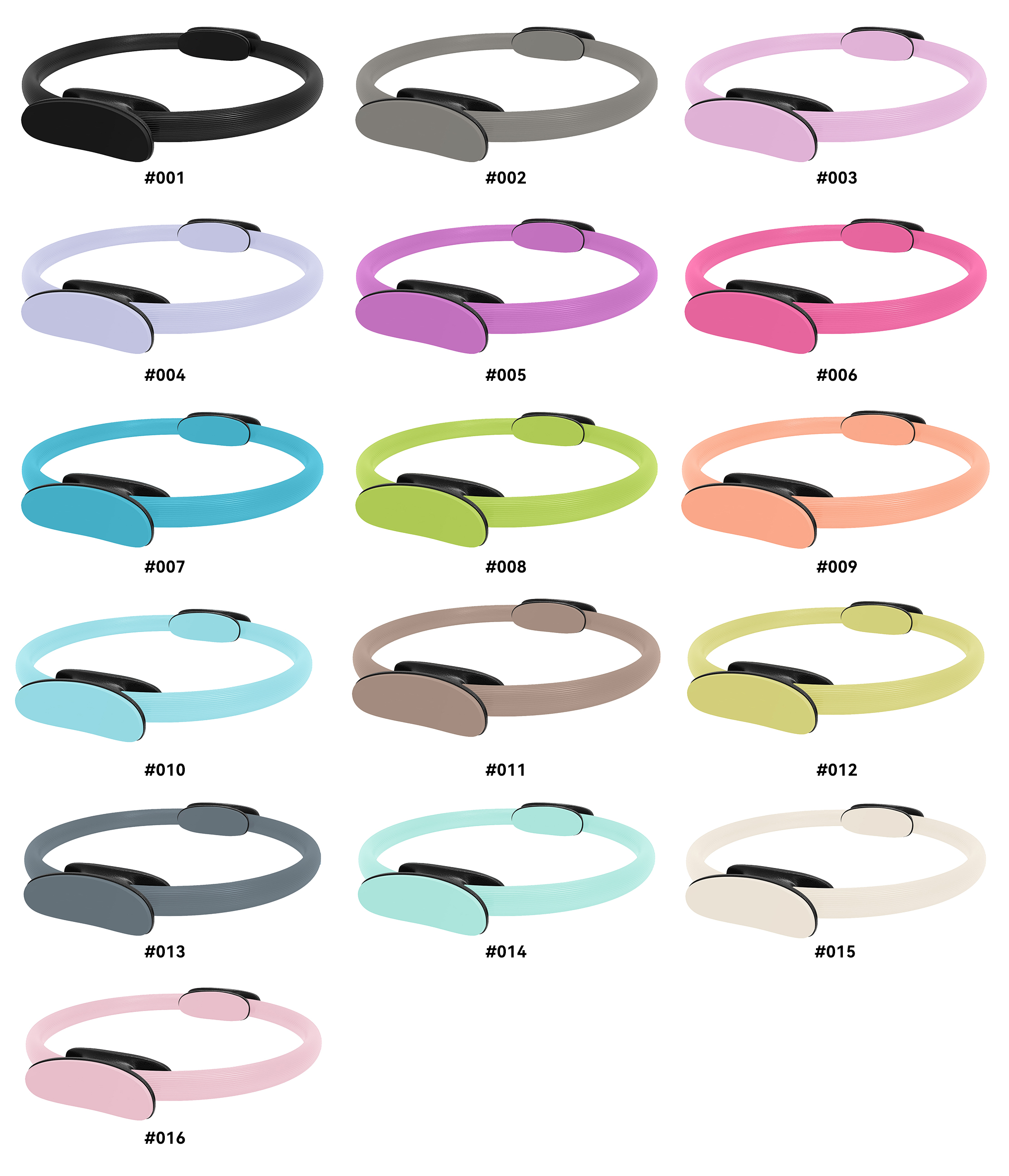 Noir/Rose/Ivoire/Marron/Gris Vert/Pêche