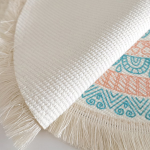 Set de table nordique en tissu à pompons, résistant à la chaleur, dessous de plat anti-brûlure, <span class=keywords><strong>tapis</strong></span> décoratif bohème pour la maison - Product Image 4