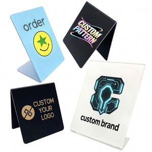 Supports de table personnalisés en acrylique ABS avec code QR et forme sur mesure pour jeux - Product Image 1