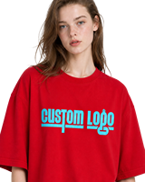 T-shirt Oversize 210 GSM 100 % Coton avec Impression en Relief Personnalisée, Col Rond, Manches Courtes, Coton Lourd, Unisexe, Streetwear, Vente en Gros