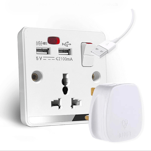 VBQN 2 USB wandcontactdoos met neonverlichting, elektrisch, 1/2/<span class=keywords><strong>3</strong></span>/<span class=keywords><strong>4</strong></span>-voudig, 1/2-weg lichtschakelaar, bakeliet, aan/uit schakelaar en stopcontact - Product Image 6