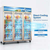 Vitrine réfrigérée sur mesure 660L à 2 portes avec façade en verre et éclairage LED intérieur pour boulangerie