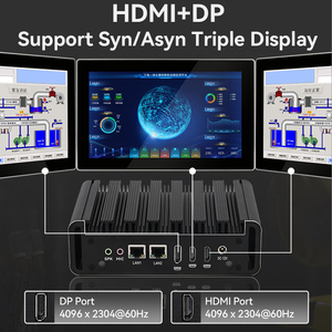 12 В безвентиляторный мини-ПК Intel N100 CPU <span class=keywords><strong>DDR4</strong></span> RJ45 LAN RS232 COM HD DP 4K тройной дисплей Wifi6 промышленный компьютер - Product Image 4