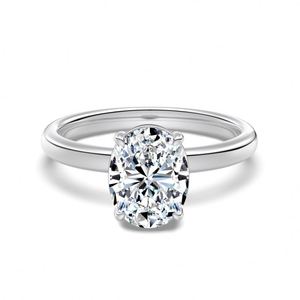 Dylam High Top Fine Jewelry <b>925</b> <b>Silver</b> Rhodium Plated Wedding Band D VVS1 7*9mm Moissanite Stone Engagement Bridal Promise <b>Rings</b> - Product Image 1