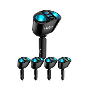 อะแดปเตอร์ชาร์จในรถยนต์แบบกำหนดเอง ช่องเสียบคู่ USB หมุนได้ สำหรับองค์กร - Product Image 2