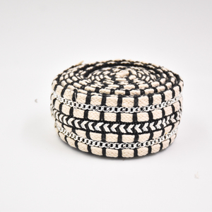 Bán Buôn 5.5Cm Cotton May Trims Dép Trang Trí Tùy Chỉnh Phẳng Bện Dây Giày Dây Đeo Băng Bán Phụ Kiện <span class=keywords><strong>Jacquard</strong></span> Vải - Product Image 2