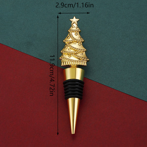 Tc Kerst Relatiegeschenk Gouden Boom Wijnfles Stop Huwelijksfeest Cadeau Goud Zilver Kerstboom Licht Fles <span class=keywords><strong>Stopper</strong></span> - Product Image 5