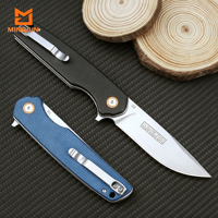 Couteau pliant en acier D2 avec manche en fibre de carbone, couteau de poche pour l'extérieur, couteau de survie EDC personnalisé pour le camping