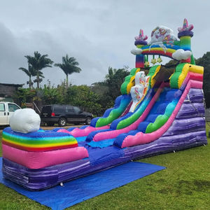 Tobogán Inflable de Unicornio y Arcoíris para Niños Pequeños, Toboganes de Agua Inflables Grandes para Alquilar, Castillo Inflable <span class=keywords><strong>con</strong></span> Tobogán para Niños - Product Image 2
