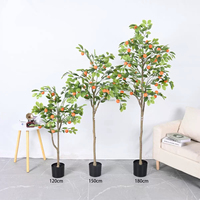 NINI Vente en gros Chine Grands arbres décoratifs artificiels en forme d'oranger, plantes d'oranger artificielles pour la décoration intérieure et extérieure