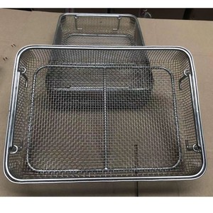 Cesta de almacenamiento de malla de alambre tejido 330 de acero inoxidable para quemar horno eléctrico plegable de 1mm de diámetro - Product Image 3