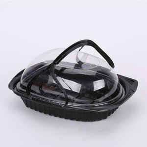Large Capacity Microwavable Plastic Container With Handle Takeaway Catering Roasted Chicken BBQ Fruit Salad Bakery Packaging Box