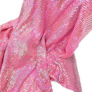 S536软铝金属亮片织物金属网眼织物，用于桌布和派对礼服