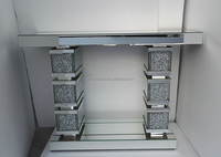 Table de salon avec miroir scintillant, Table de couloir en diamant écrasé, pour maison d'hôtel, offre spéciale, livraison gratuite