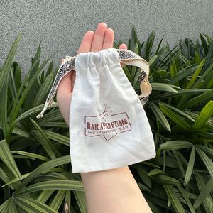 Low MOQ Custom Logo Printed Cotton <b>Drawstring</b> Bag Recyclable Eco-friendly Cotton Jewelry <b>Pouch</b> - Product Image 3